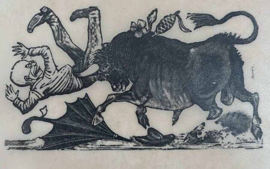 Original Woodcut on Rice Paper