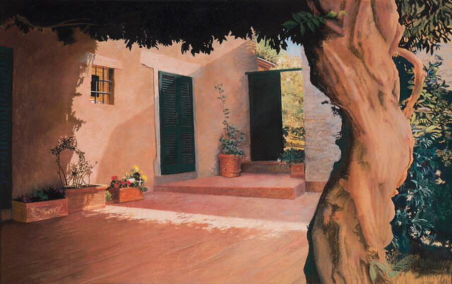 Patio with Wisteria