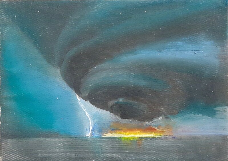 Agron (Gon) Bregu, ‘Cloud sea’, 2018, Painting, Oil on canvas, Robert Kananaj Gallery