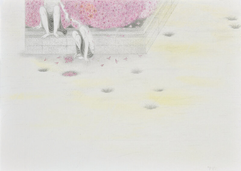Tomoko Kashiki, ‘Azaleas’, 2017, Drawing, Collage or other Work on Paper, Pencil, coloured pencil, paper, Ota Fine Arts