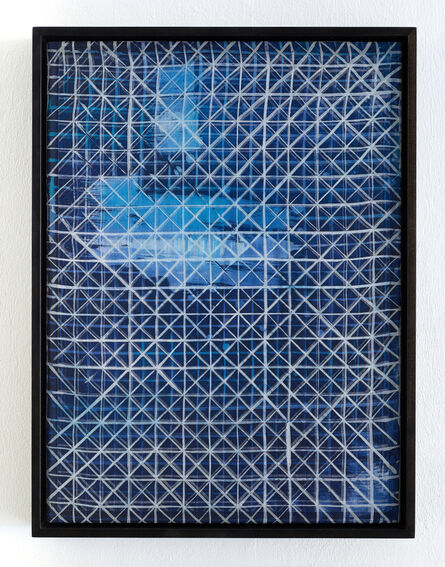 Shannon Bool, ‘Deep Blue Grid’, 2019