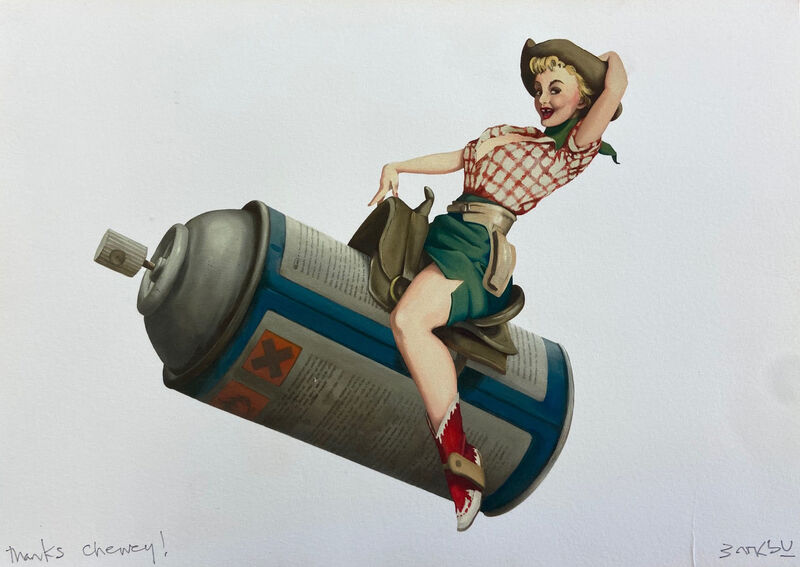 Banksy, ‘Rodeo Girl - Cans Festival Gift Print’, 2008, Ephemera or Merchandise, Digital Print, The Drang Gallery