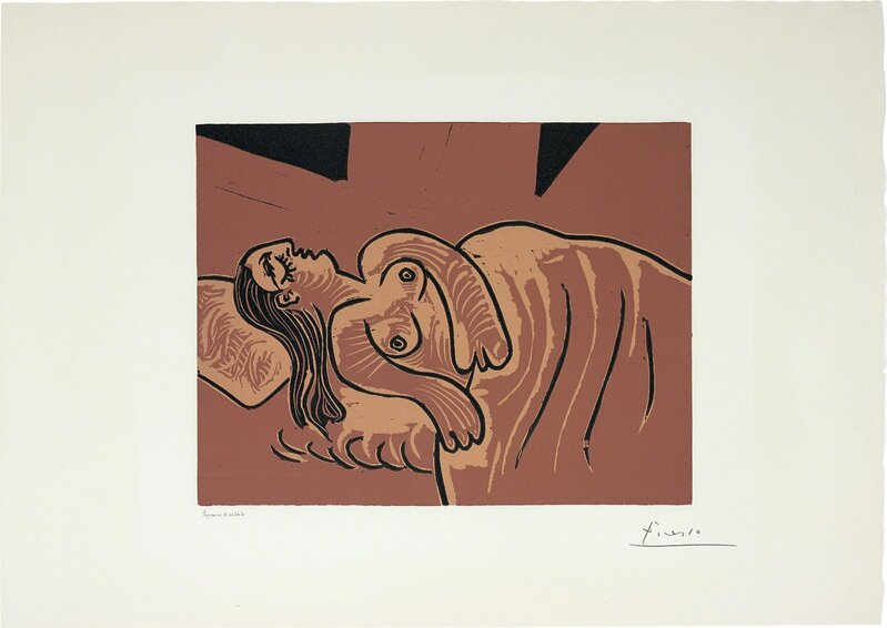Pablo Picasso, ‘Femme Endormie (Sleeping Woman)’, 1962, Print, Linocut in colours, on Arches paper, with full margins, Phillips