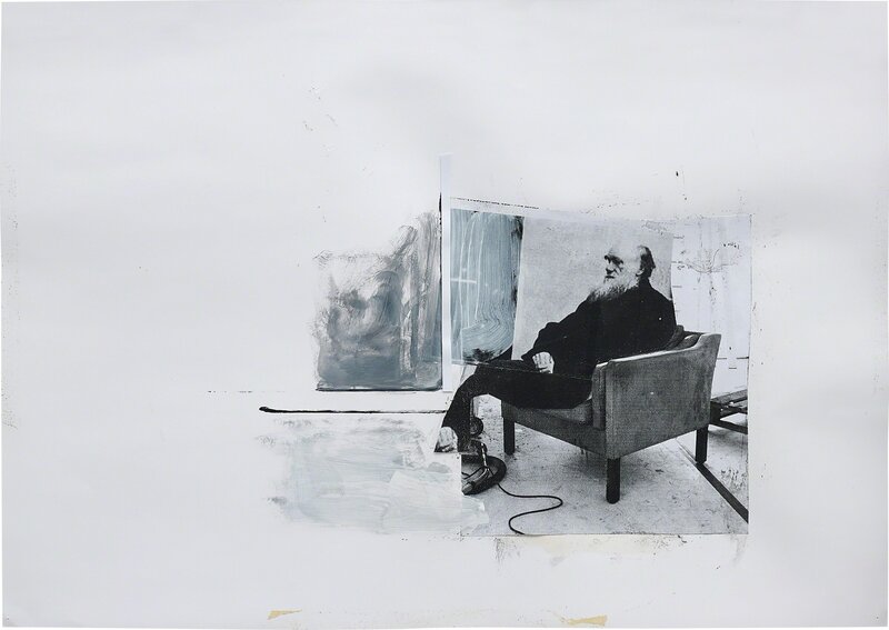 Adrian Ghenie, ‘Study for 'Self-Portrait as Charles Darwin'’, 2011, Acrylic, ink and collage on paper, Phillips