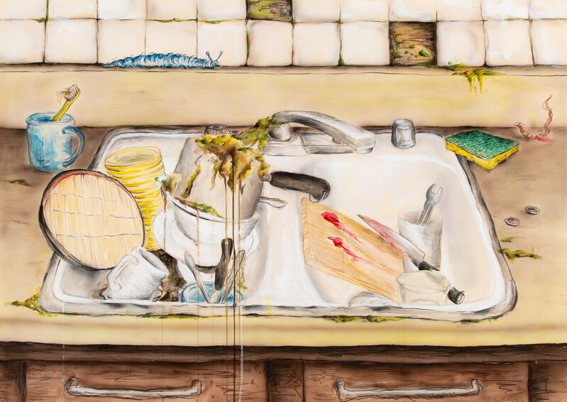 Mark Licari, ‘Kitchen Sink’, 2005, Drawing, Collage or other Work on Paper, Ink, color pencil, watercolor and pencil on paper, Heritage Auctions