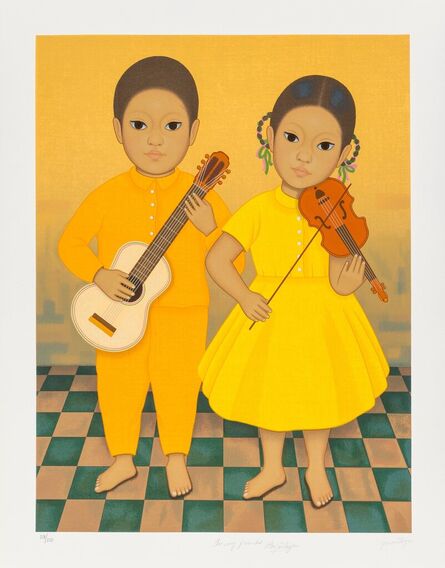 Gustavo Montoya, ‘Muñeca and Instrumentos, from Niños Mexicanos (two works)’, 1985
