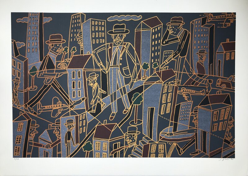 Antonio Seguí, ‘Ville nocturne’, 1990, Print, Lithography in colours, DIGARD AUCTION