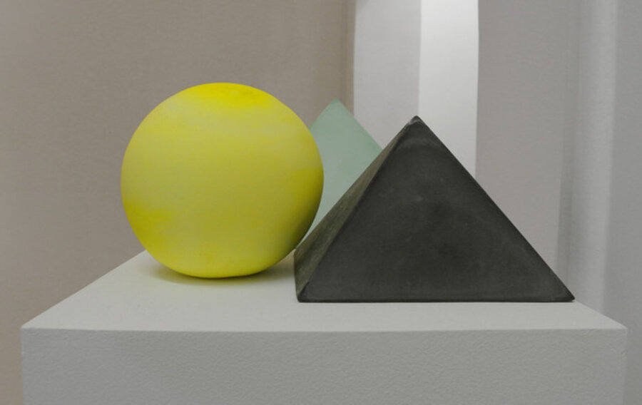 Pyramid and ball