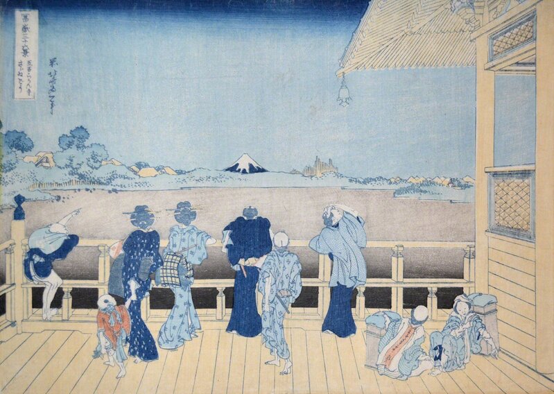 Katsushika Hokusai, ‘Sazai Hall at Gohyakurakan (Five Hundred Arhats) Temple’, ca. 1830, Print, Woodblock Print, Ronin Gallery