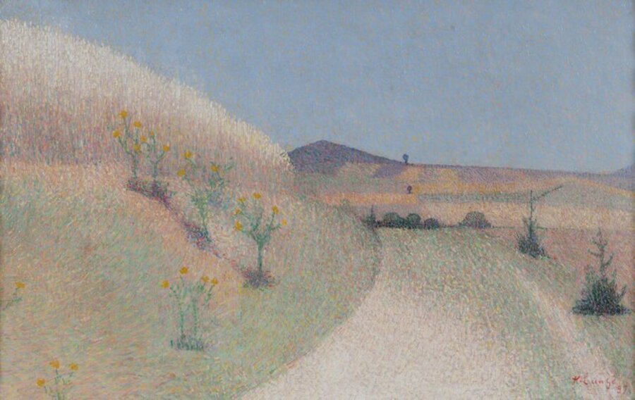 Le chemin bordé de chardons