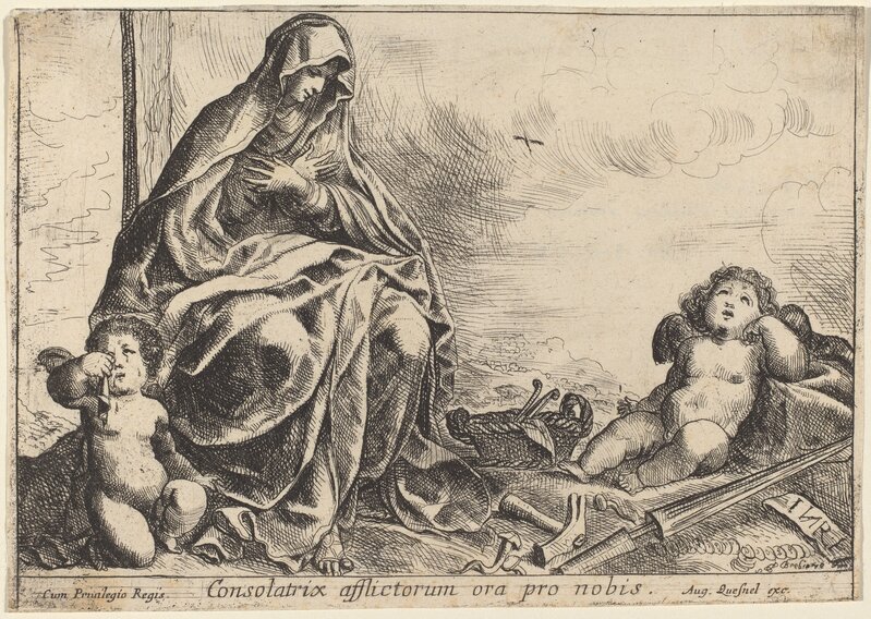 Pierre Brebiette, ‘Virgin Bowing to Instruments of the Passion’, Print, Etching, National Gallery of Art, Washington, D.C.