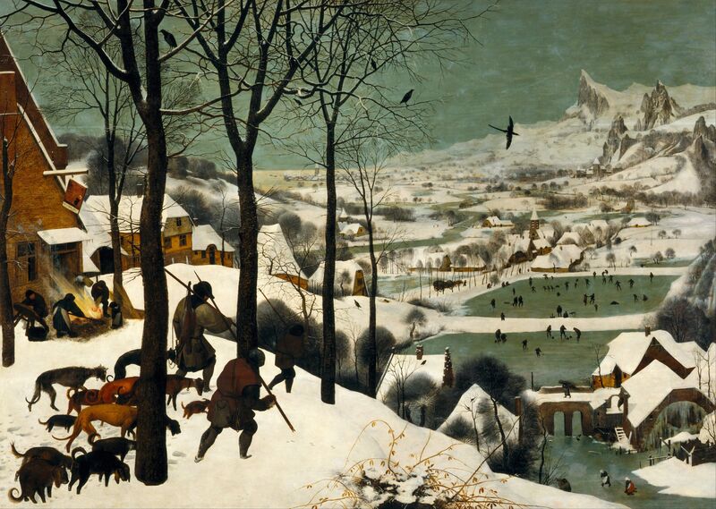 Pieter Bruegel the Elder, ‘The Hunters in the Snow’, 1565, Painting, Oil on wood panel, Art History 101