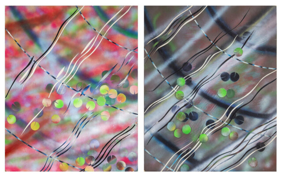 Double-sided Mixed Media Painting