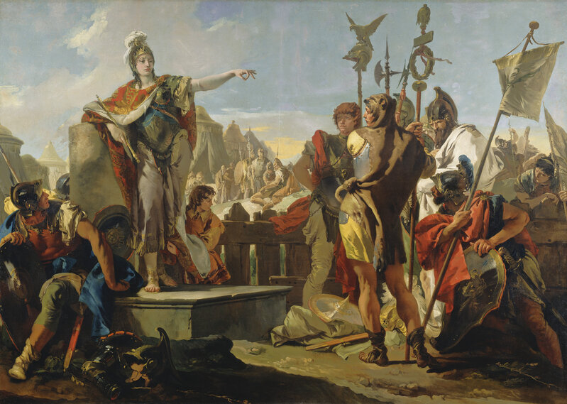 Giambattista Tiepolo, ‘Queen Zenobia Addressing Her Soldiers’, 1725/1730, Painting, Oil on canvas, National Gallery of Art, Washington, D.C.