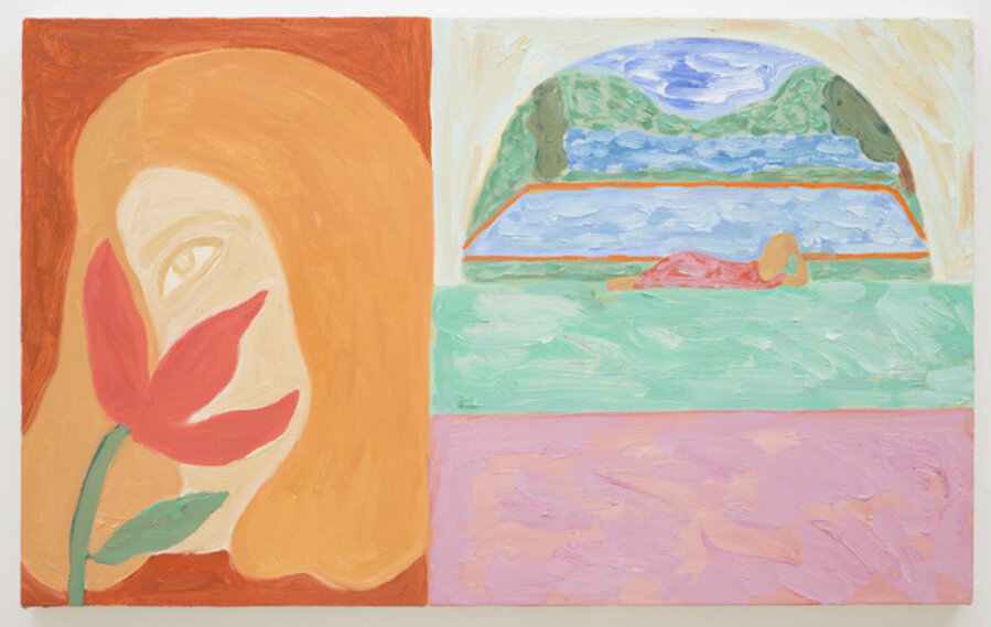 Girl with Flower Fresco
