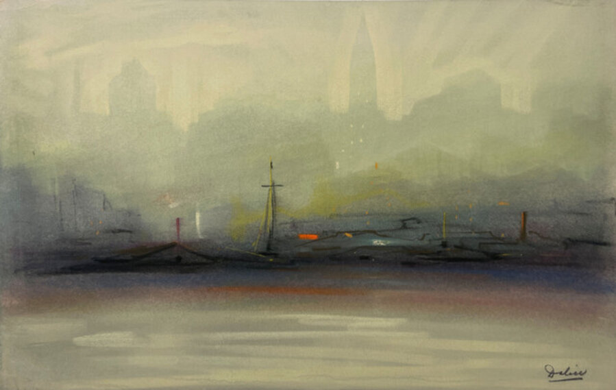 New York Harbor Nocturne