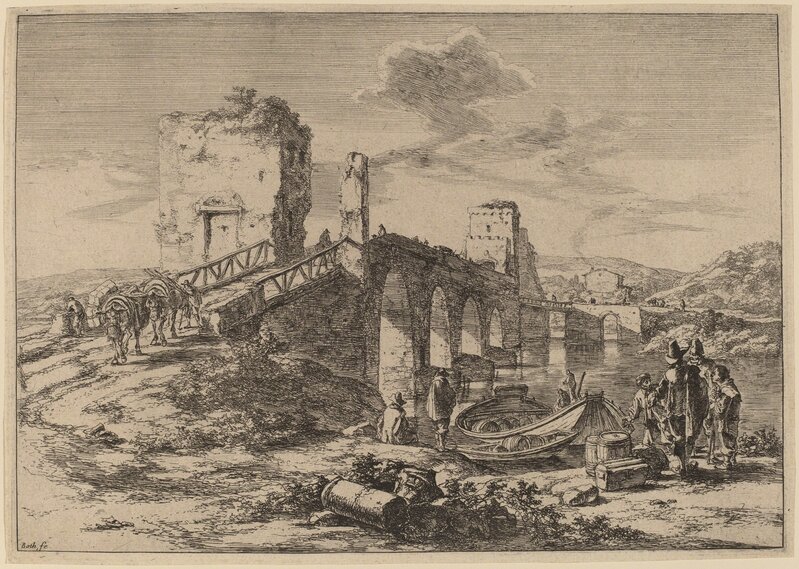Jan Both, ‘The Ponte Molle’, Print, Etching, National Gallery of Art, Washington, D.C.