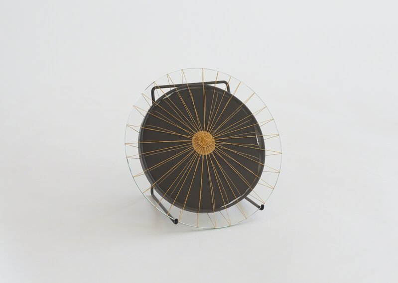 Jenni Tischer, ‘Making Grid IV’, 2014, Sculpture, Glass, cloth, yarn, weaving frame, metal frame, Krobath