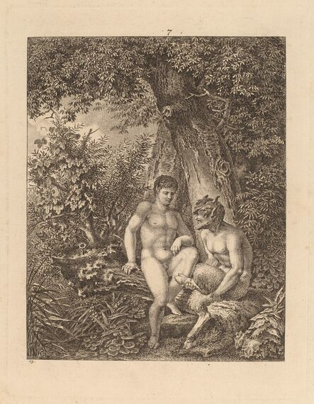 Salomon Gessner, ‘Two Satyrs in a Forest’, 1777