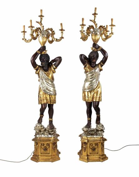 Unknown Artist, ‘Pair of Mori Venitian Baroque-Style Floor Lamps’, early 20th century