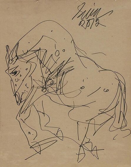 Sunil Das, ‘Horse, Ink on Paper by Padma Shree Artist Sunil Das "In Stock"’, 2012