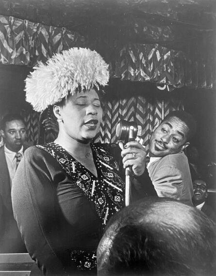 William Gottlieb, ‘Ella Fitzgerald with Ray Brown, Dizzy Gillespie, and Milt Jackson’, 1947