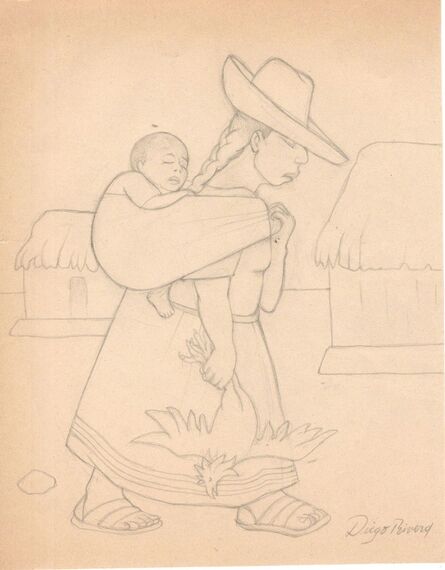 Diego Rivera, ‘Vendedora de pollo’, 20th Century