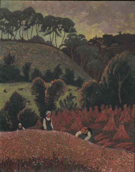 Paul Sérusier, ‘La moisson du sarrazin, vue sur Châteauneuf-du-Faou’, 1900