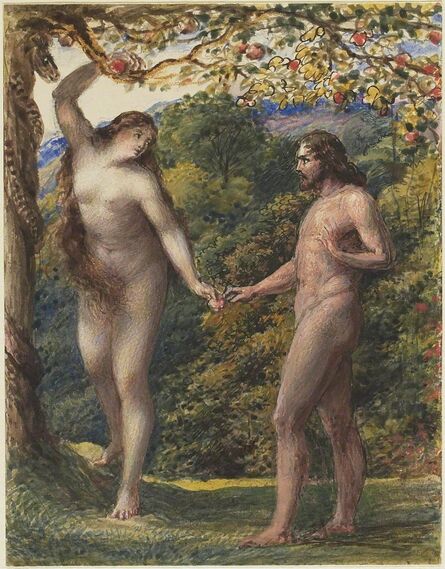 John Linnell, ‘Eve Offering the Forbidden Fruit to Adam’, 1830-1835