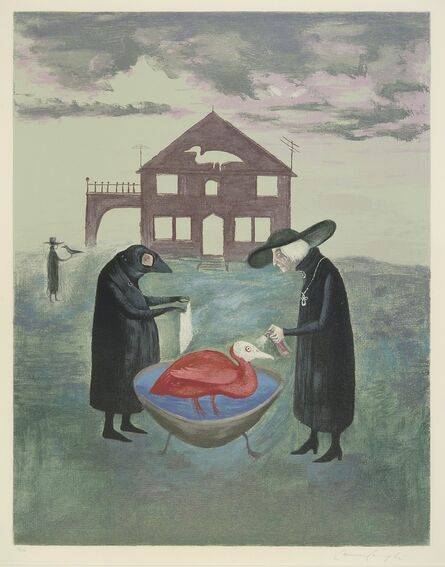 Leonora Carrington, ‘Bird Bath (Baño de pájaros)’, 1974