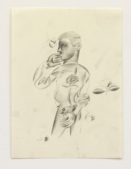 Louis Fratino, ‘Figure and flowers’, 2020