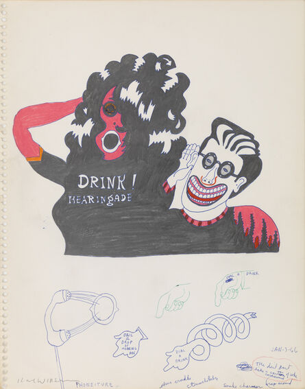 Karl Wirsum, ‘Untitled (Study for Drink Hearing Ade)’, 1966