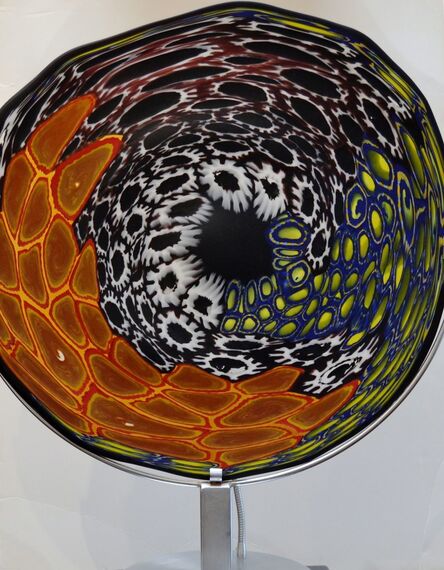 Massimiliano Schiavon, ‘Untitled - Glass Disc with Circular and Colored Organic Forms ’, ca. 2014