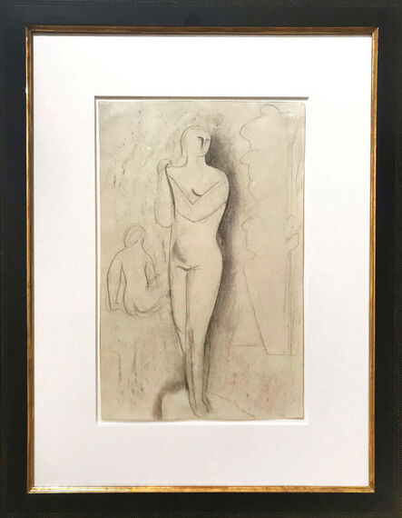 Willi Baumeister, ‘Stehende und sitzende Figur’, 1923
