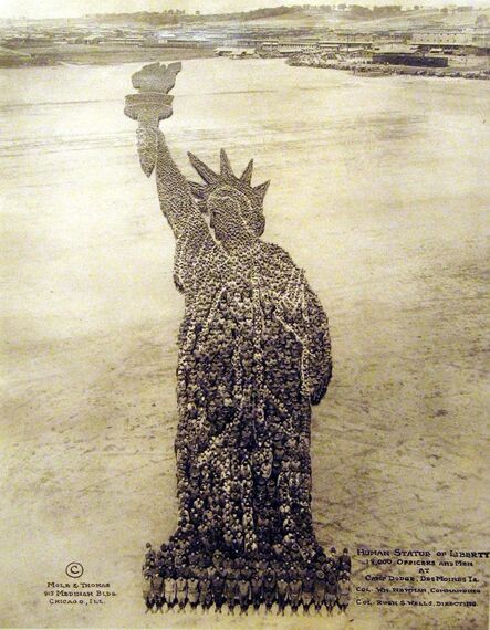 Mole and Thomas, ‘Human Statue of Liberty’, ca. 1918