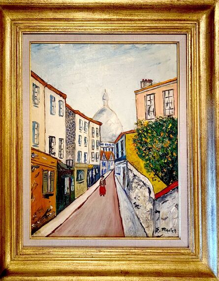 Élisée Maclet, ‘Montmartre, la rue Saint Rustique et le Sacré Coeur’, ca. 1950