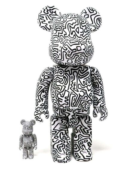 Keith Haring, ‘Keith Haring Bearbrick 400% (Haring black & white BE@RBRICK)’, 2019