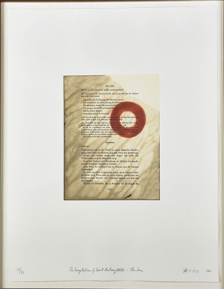 Tim Rollins and K.O.S., ‘The Temptation of Saint Anthony XXXVI - The Sun  (No. 21)’, 1990