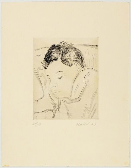Erich Heckel, ‘Schlafender Knabe’, 1963