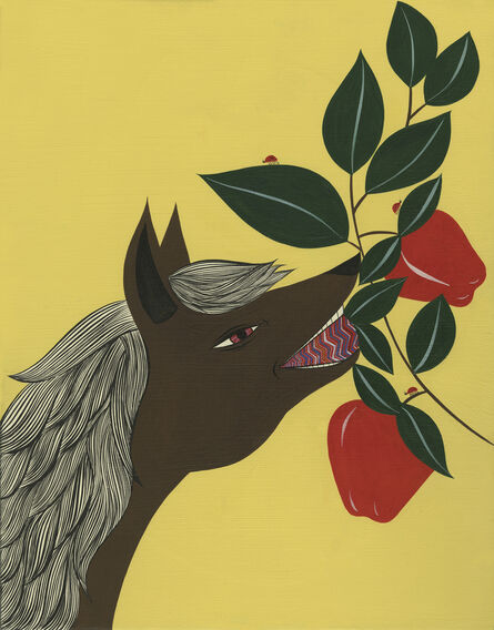 Clare Rojas, ‘Untitled (Horse And Apple)’, 2011