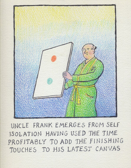Glen Baxter, ‘Uncle Frank emerges from self isolation...’, 2020