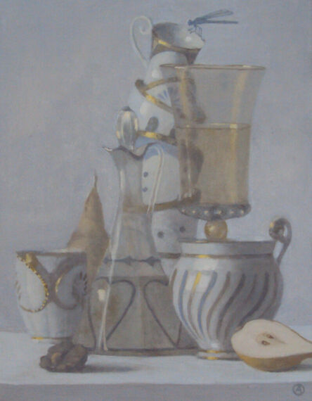 Olga Antonova (b. 1956), ‘Composition with vinegar flask’, 2023