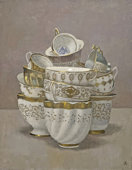 Olga Antonova (b. 1956), ‘Tea Cup with Blue Fish’, 2022