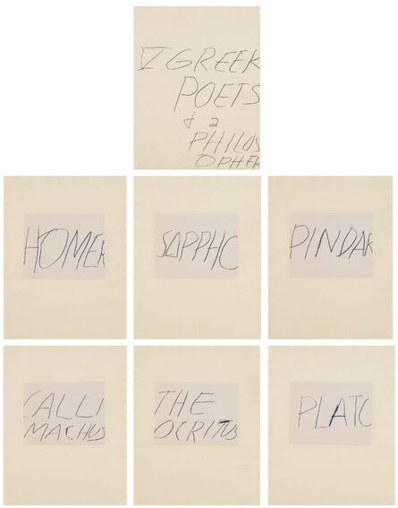 Cy Twombly, ‘Five Greek Poets and a Philosopher’, 1978