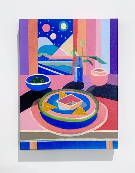 Erica Stephens, ‘Chips and dip on Fiestaware with a view of Venus and Mars’, 2024
