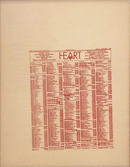 Andy Warhol, ‘New York Heart Association Phone Book Ad’, ca. 1984