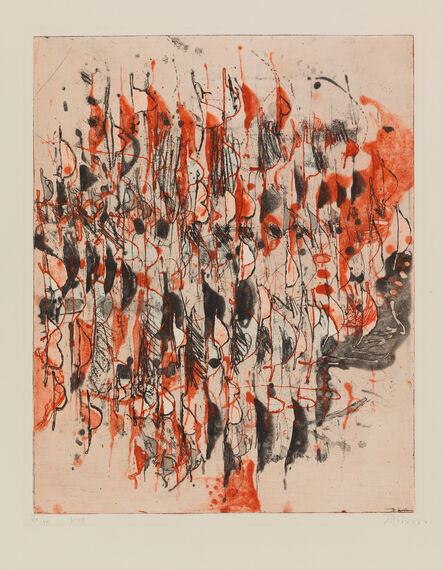 Gerhard Hoehme, ‘ZWISCHEN SCHWARZ UND ROT - ’, 1959/60