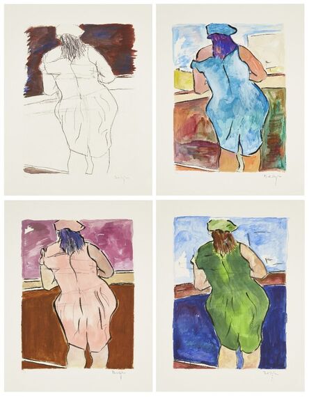 Bob Dylan, ‘The Drawn Blank Series (set of four Woman in Red Lion Pub)’, 2008