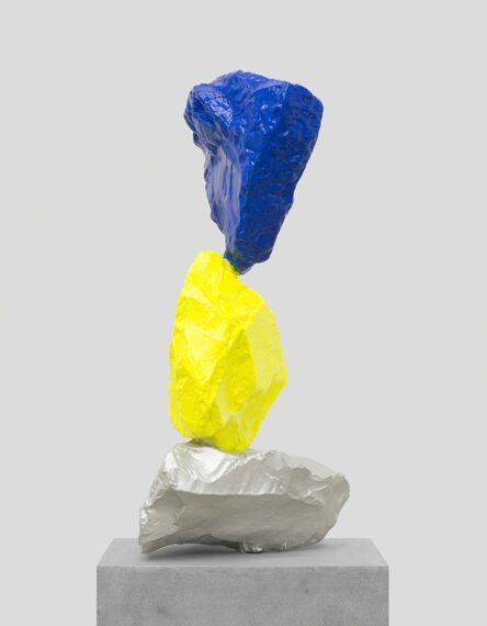 Ugo Rondinone, ‘small silver yellow blue mountain’, 2016