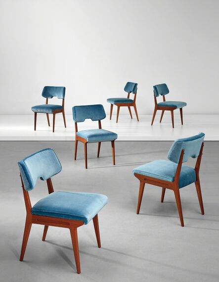 Augusto Romano, ‘Unique set of six dining chairs, designed for Casa Cirio, Turin’, ca. 1952